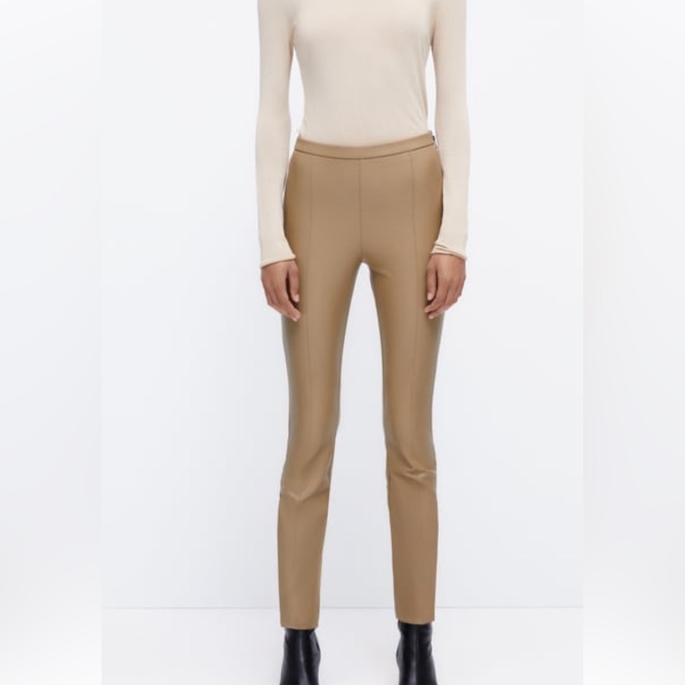 Zara Faux Leather Pull on pant